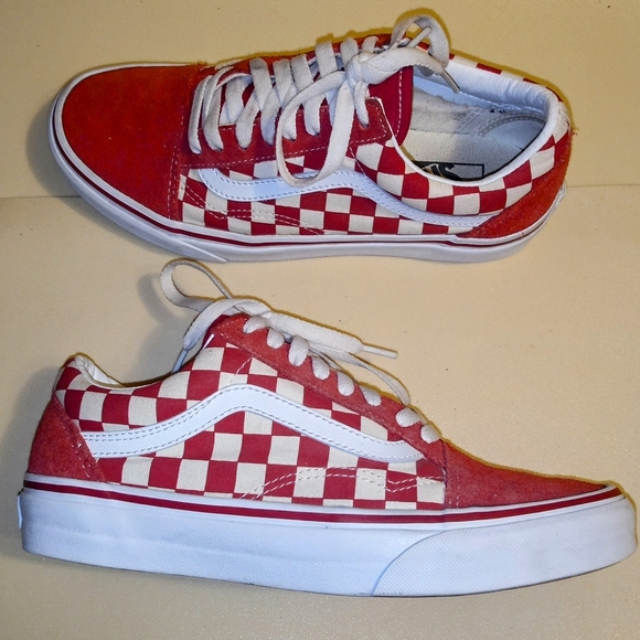 Vans red checkered unisex mens 6.5 and women's 8.0 - Picture 5 of 7